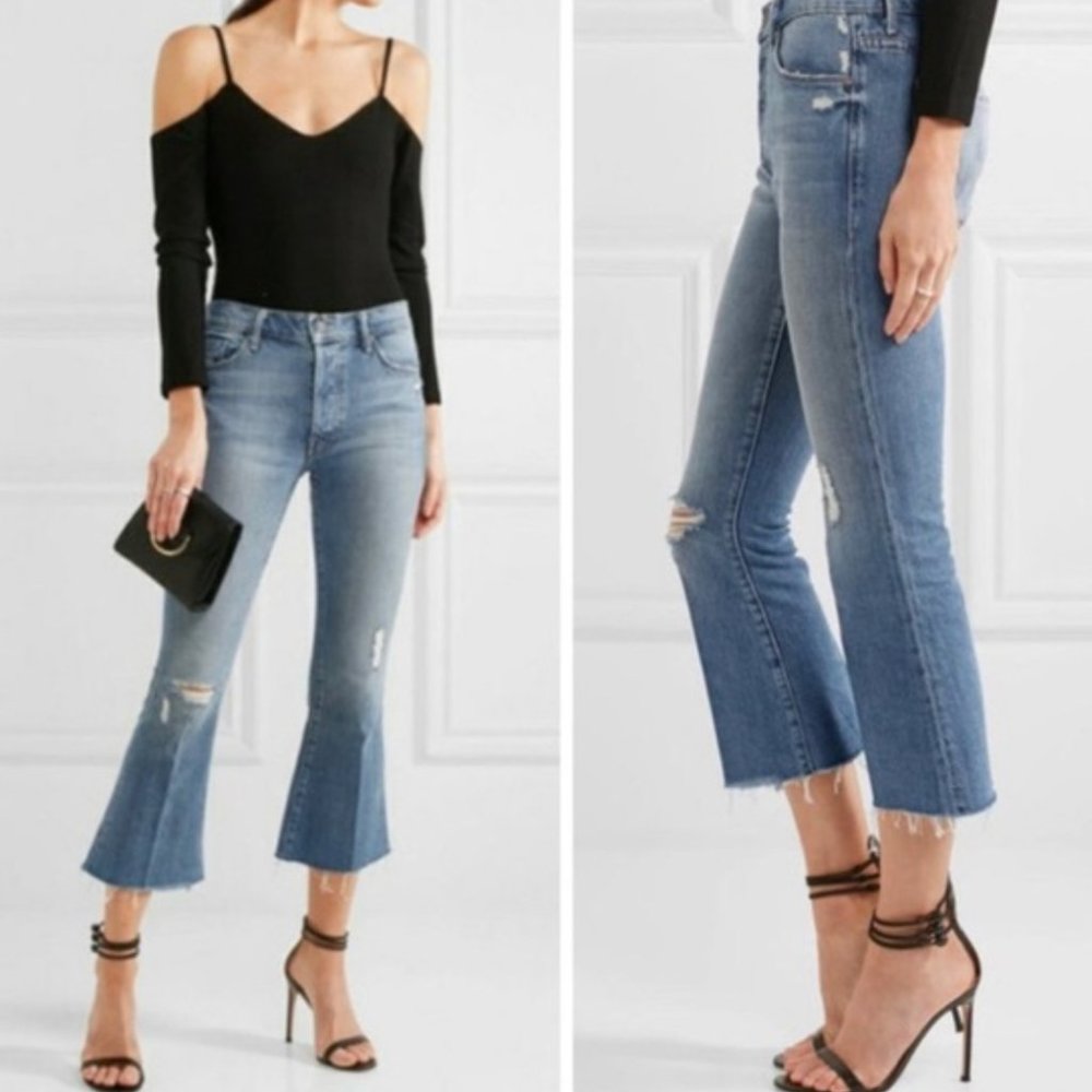Mother The Nomad Crop Fray-Twice as Nice - size 28